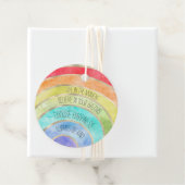 感動的引用文レインボーパーソナライズされた フェイバータグ (インサイチュ)