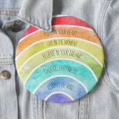 感動的引用文レインボーパーソナライズされた 缶バッジ (インサイチュ)
