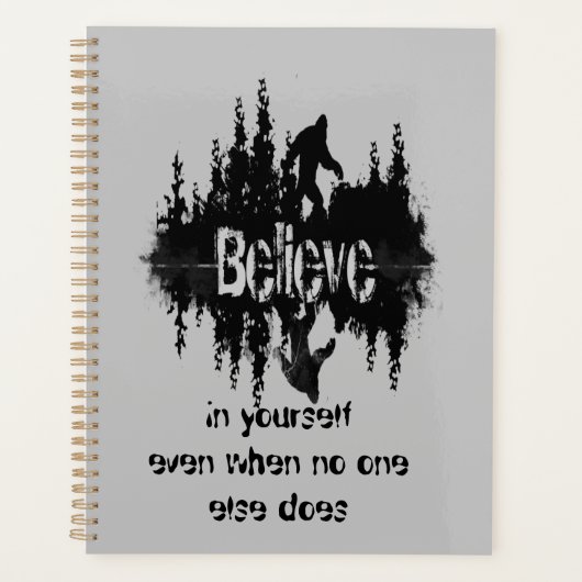 感動的引用文レジェンドサスカッチ、ビッグ足 プランナー手帳 (正面)