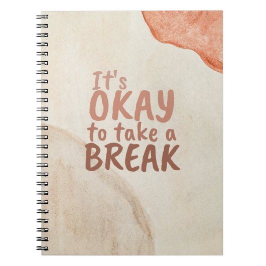 感動的引用文休憩はいいよ ノートブック (正面)