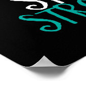 感動的引用文保Calm Stayストロング生存者 ポスター (角)