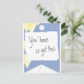 感動的引用文切り出しフラッグギフト ポストカード (スタンド正面)