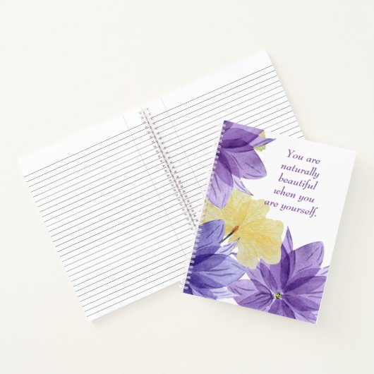 感動的引用文前向き肯定作家 ノートブック (内部)