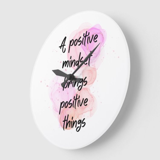 感動的引用文前向き、取得意欲を起こ ラージ壁時計 (傾斜)