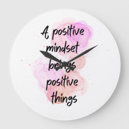 感動的引用文前向き、取得意欲を起こ ラージ壁時計