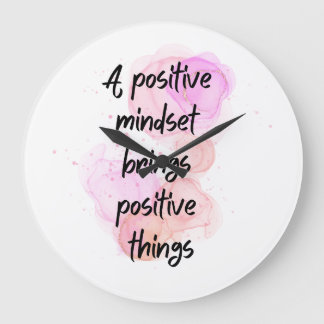 感動的引用文前向き、取得意欲を起こ ラージ壁時計