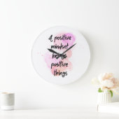 感動的引用文前向き、取得意欲を起こ ラージ壁時計 (ホーム)