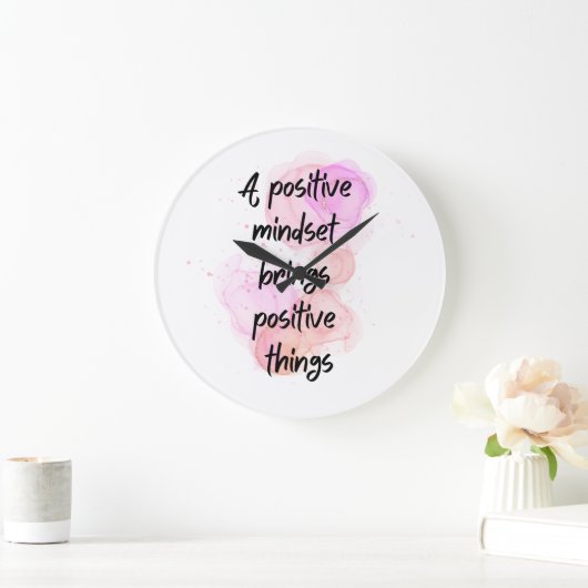 感動的引用文前向き、取得意欲を起こ ラージ壁時計 (ホーム)