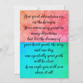 感動的引用文卒業カード サンキューカード (正面)