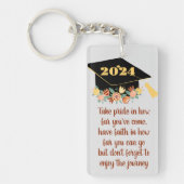 感動的引用文卒業クラス2024 キーホルダー (正面)