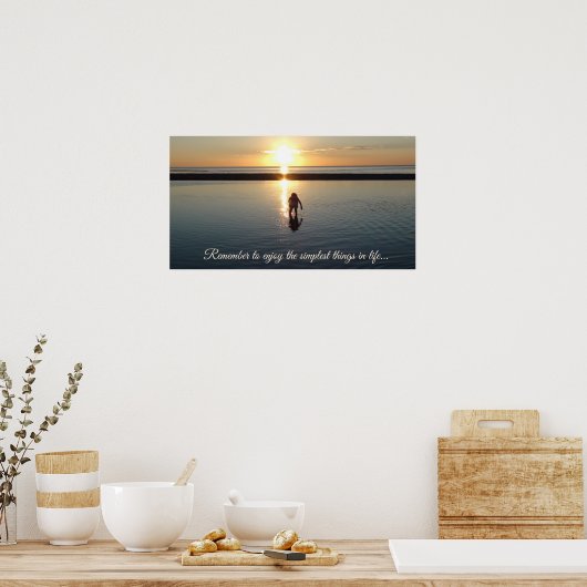 感動的引用文小さな女の子検索シェル ポスター (キッチン)