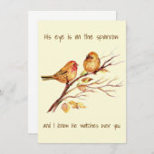 感動的引用文彼の目は雀の上だ (正面/裏面)