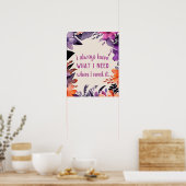 感動的引用文感謝の魔法やる気を起こさせる ポスター (キッチン)