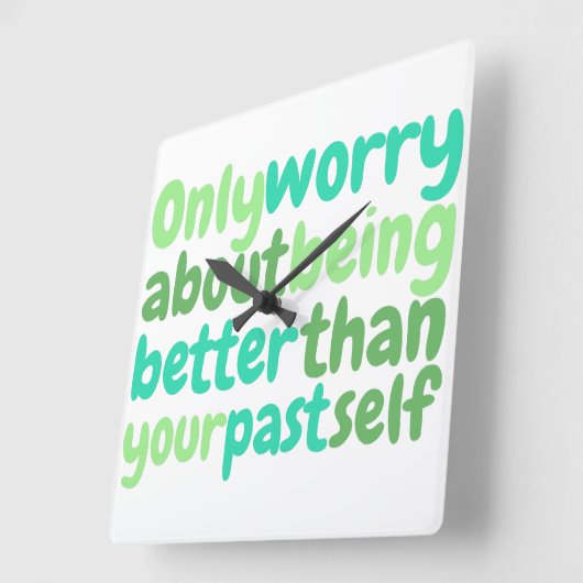 感動的引用文時計 スクエア壁時計 (傾斜)