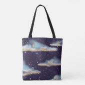 感動的引用文曇りの夜用トートバッグ トートバッグ (裏面)