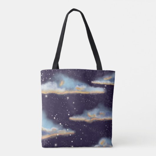 感動的引用文曇りの夜用トートバッグ トートバッグ (裏面)