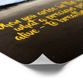 感動的引用文海ビーチ写真 ポスター (角)