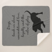 感動的引用文犬が教え来 シェルパブランケット (正面(横))