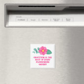 感動的引用文独自のピンクのフローラを作成 マグネット (インサイチュ (食洗機))