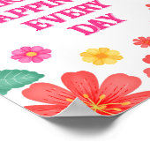 感動的引用文独自のフローラの作成 ポスター (角)