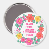 感動的引用文独自のフローラの作成 マグネット (正面/裏面)