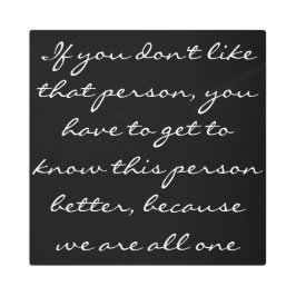 感動的引用文白黒タイポグラフィ メタルプリント