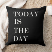 感動的引用文白黒 クッション (ブランケット)