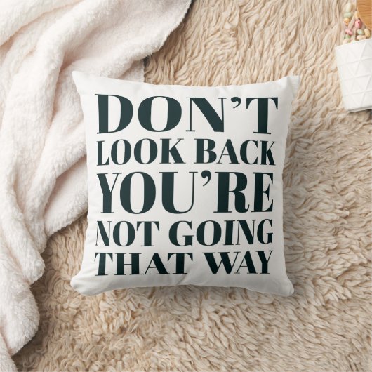 感動的引用文確認を振り返らない クッション (ブランケット)