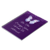 感動的引用文紫グリッター ノートブック (左側)