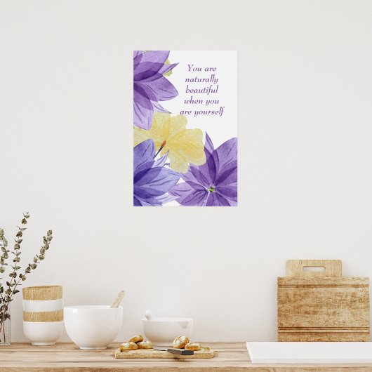 感動的引用文自信前向き確認 ポスター (キッチン)