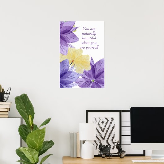 感動的引用文自信前向き確認 ポスター (ホームオフィス)