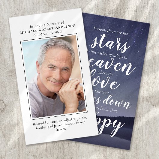 感動的引用文葬儀記念カード