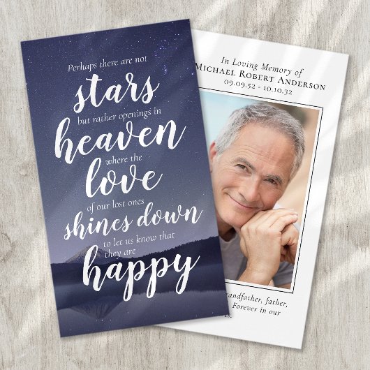 感動的引用文葬儀記念カード