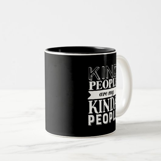 感動的引用文親切な人マイキンダピープル ツートーンマグカップ (正面右)