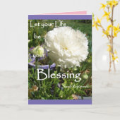 感動的引用文賛美フローラフラワーカード カード (黄色い花)