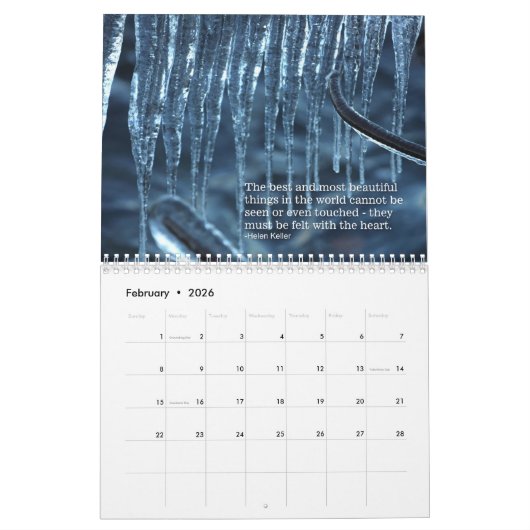 感動的引用文風光明媚な自然2019カレンダー カレンダー (2月 2026)