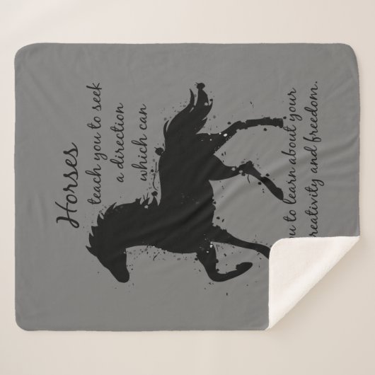 感動的引用文馬は私たち教えに シェルパブランケット (正面(横))