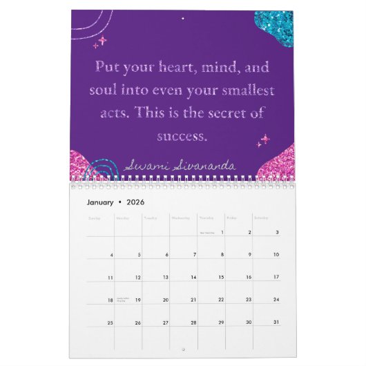 感動的引用文2022グリッター カレンダー (1月 2026)