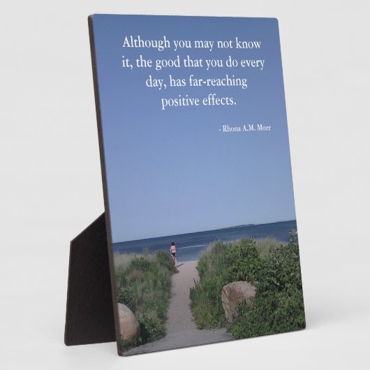 感動的引用文8 x 10イーゼル付 フォトプラーク (側面)