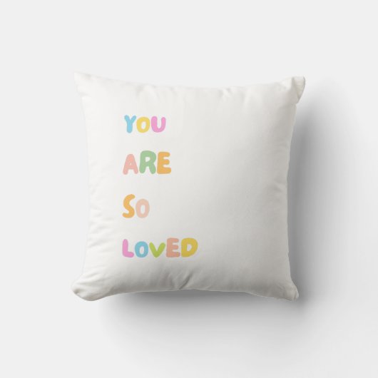 感動的引用文 – あなたは愛されている クッション (正面)