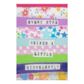 感動的引用文 – すべての星が輝く ポスター (正面)