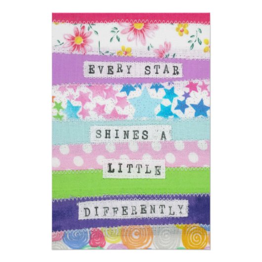 感動的引用文 – すべての星が輝く ポスター (正面)