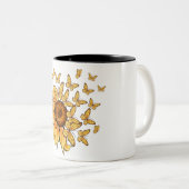 感動的引用文/ひまわり昇華 ツートーンマグカップ (正面右)