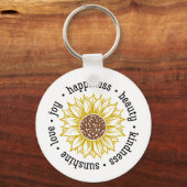 感動的引用文 |ひまわり キーホルダー (正面)