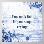 感動的引用文 |やる気を起こさせるアップし与えない ポスター (正面)