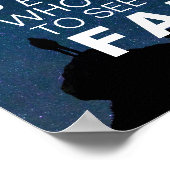 感動的引用文 | やる気を起こさせるゴール星空 ポスター (角)