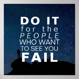 感動的引用文 | やる気を起こさせるゴール星空 ポスター