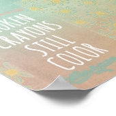 感動的引用文：クレヨンの破片の色 ポスター (角)