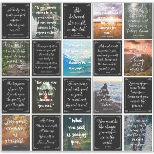 感動的引用文 シール (正面)