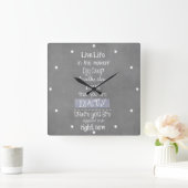 感動的引用文 スクエア壁時計 (ホーム)